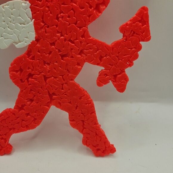 Vintage Melted Plastic Popcorn Cupid Decoration Valentine's Day 10" High - Picture 11 of 16